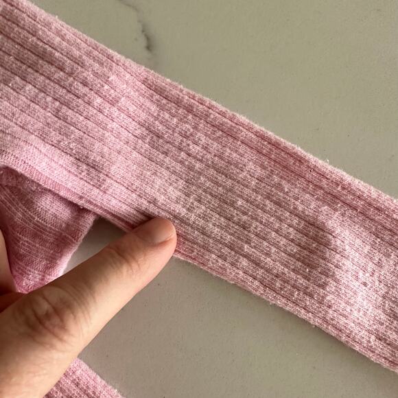 Sonoma Pink Ribbed Tights - 12-24 Months - Adorable! - Picture 3 of 4